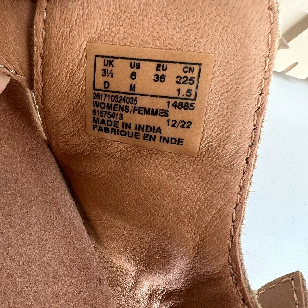 Clarks Orianna Roam Platform Sandal Womens 6 Leather Tan Brown Neutral